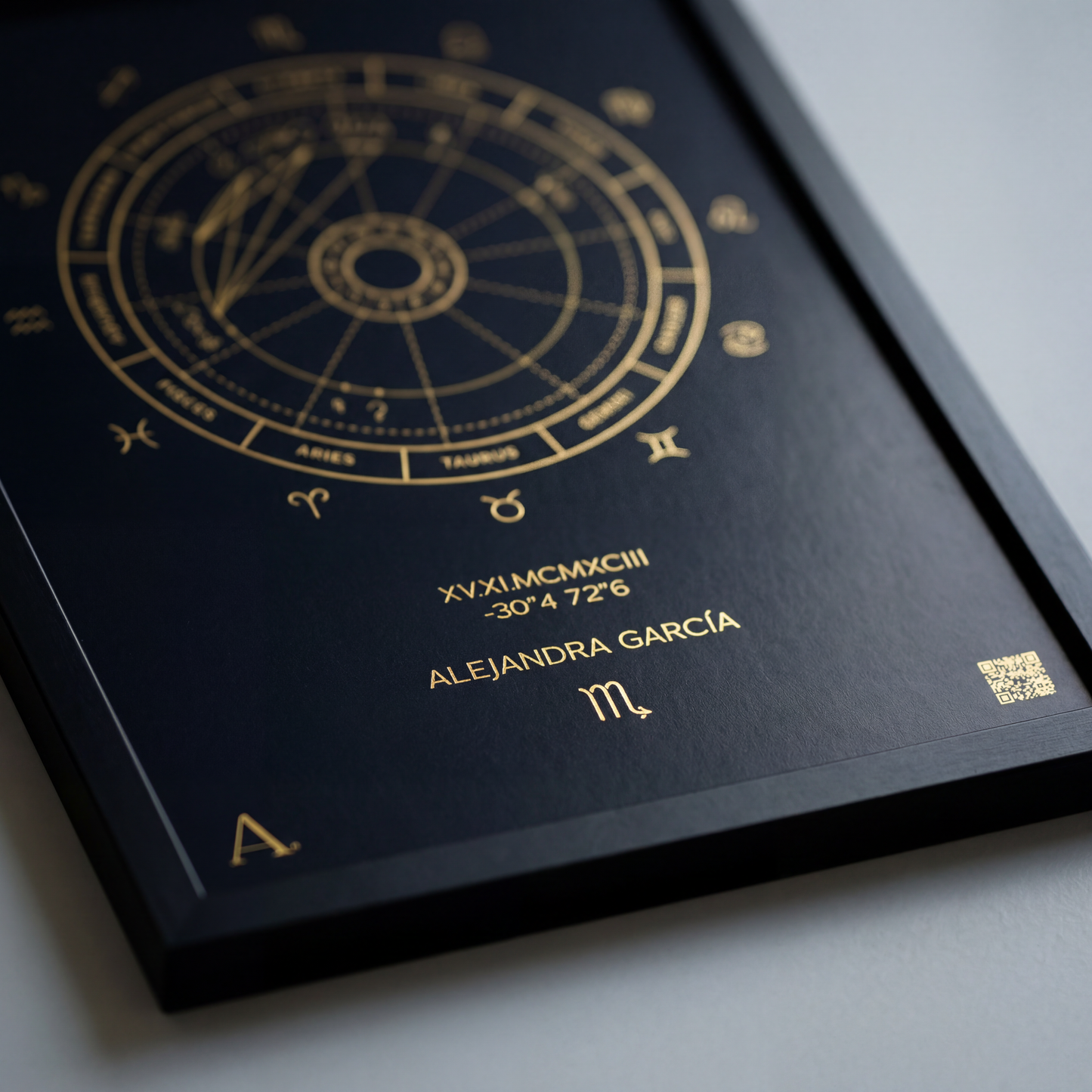 Cuadro Ilustración Carta Astral | QR Interactivo