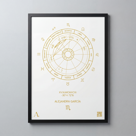 Cuadro Ilustración Carta Astral | QR Interactivo